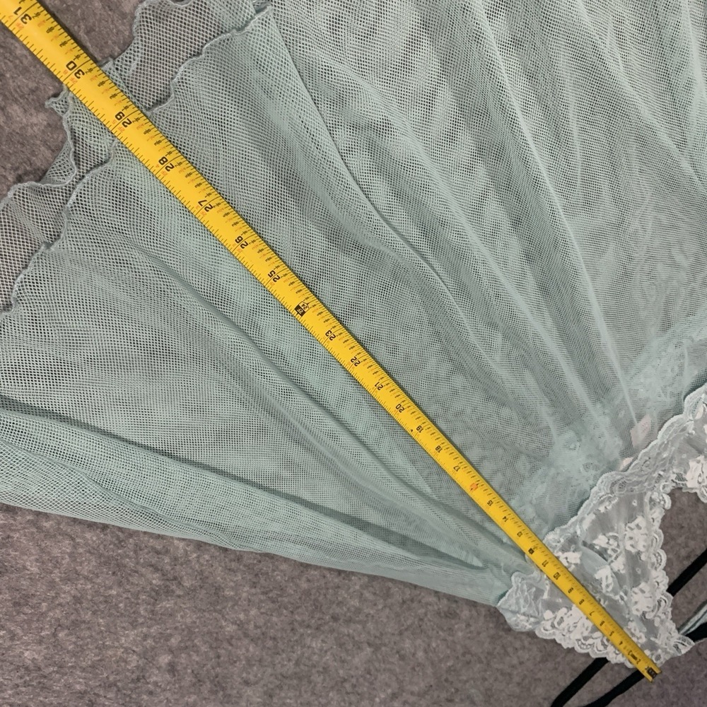 Y2K Victoria Secret Babydoll Top Sheer Lace V-Neck Lingerie Nightie Sz L - Picture 9 of 10